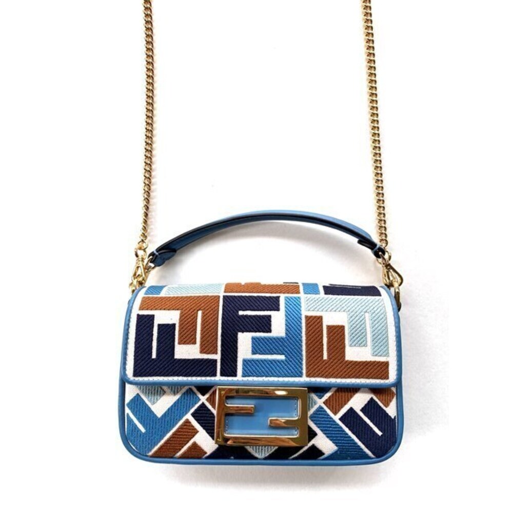 FENDI Bucket Jacquard Multicolor Leather Shoulder Bag Zucca Mamma